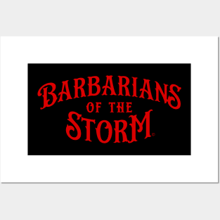 Barbarians of the Storm logo - Red Posters and Art